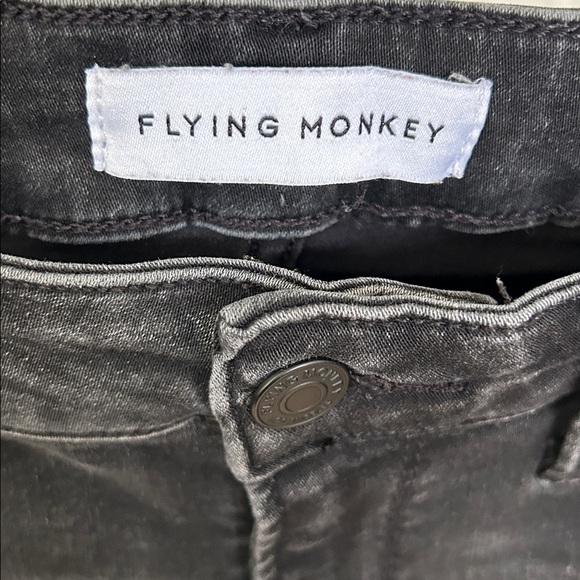Flying Monkey Skinny Jean. Size 29. 28” inseam. Stretch. Black distressed. - Picture 3 of 4